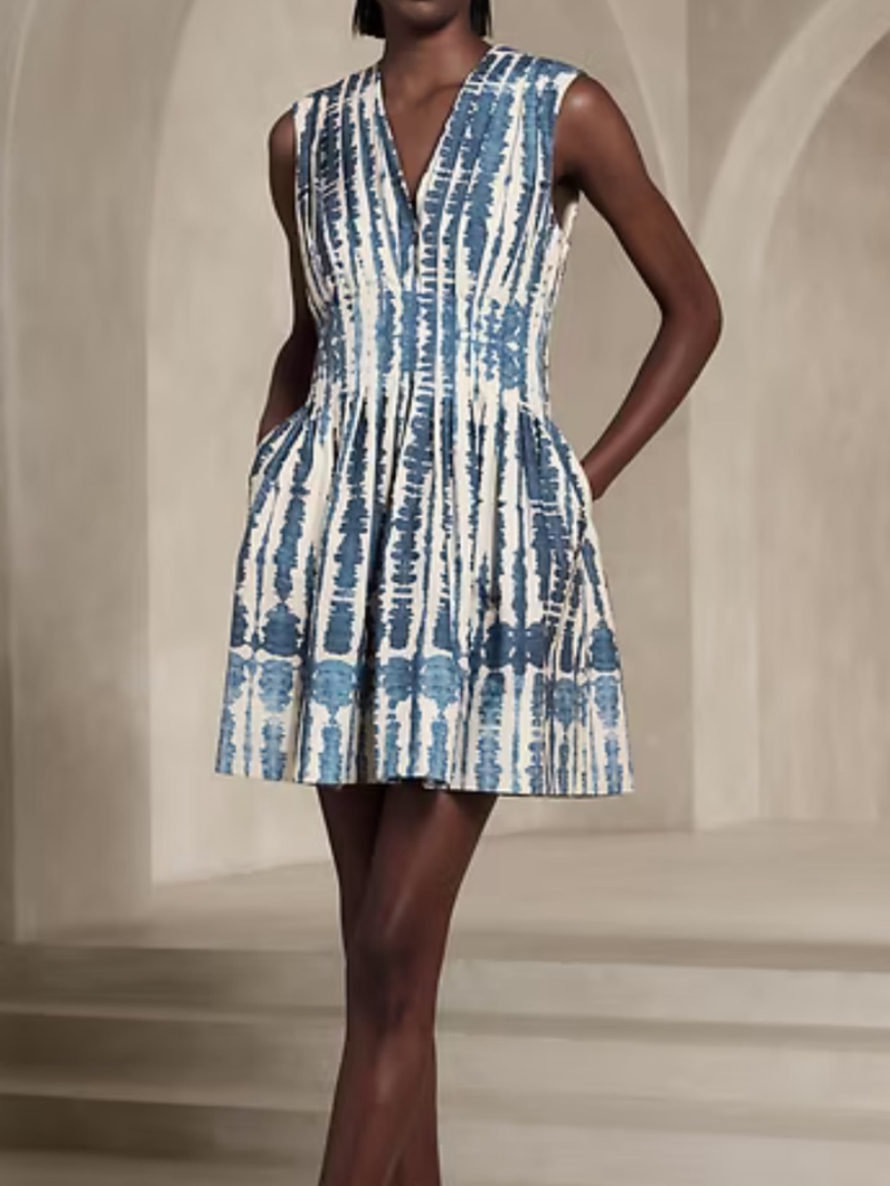 Banana Republic Blue Ariana Mini Dress NWT